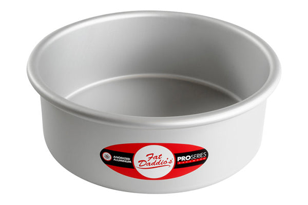 8 Inch Round x 3 Inch Deep Cake Pan Solid Bottom - Fat Daddios