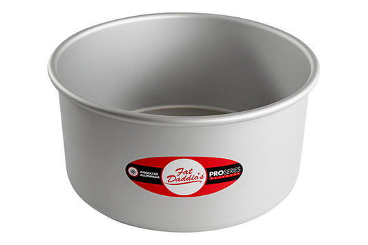 8 Inch Round x 4 Inch Deep Cake Pan Solid Bottom - Fat Daddios