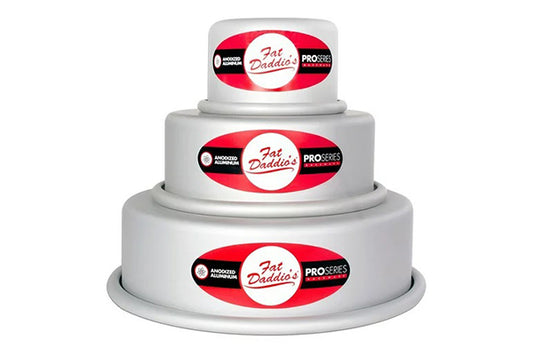 High Round Tins Celebration Cake Pan 2 Inch (3 Pack) - Fat Daddios