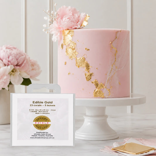Gold Loose Premium Edible Leaf (5 Pack) - Iconic Cake Art