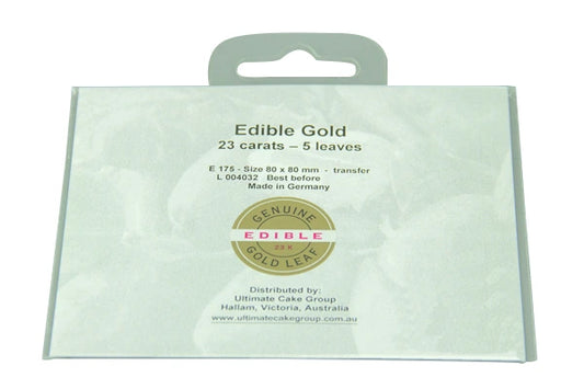Gold Transfer Premium Edible Leaf (5 Pack) - Iconic Cake Art