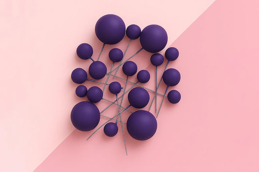 Purple Matte Ball Toppers (20 Pack) - Iconic Cake Art