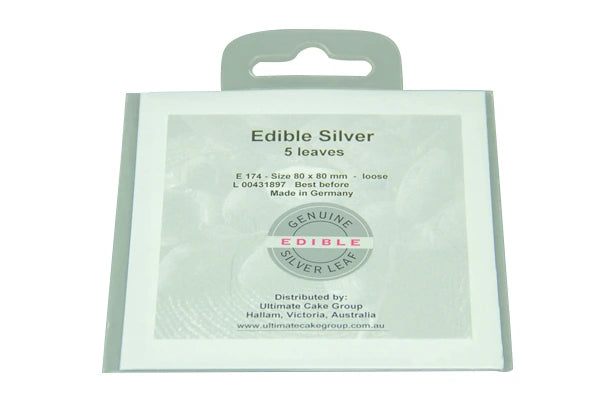 Silver Loose Premium Edible Leaf (5 Pack) - Iconic Cake Art
