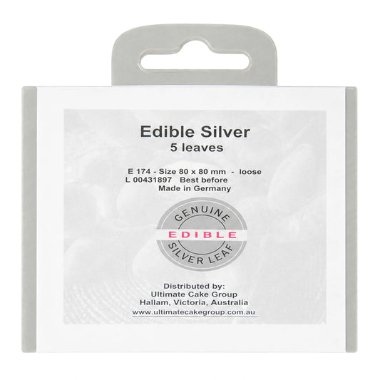 Silver Loose Premium Edible Leaf (5 Pack) - Iconic Cake Art