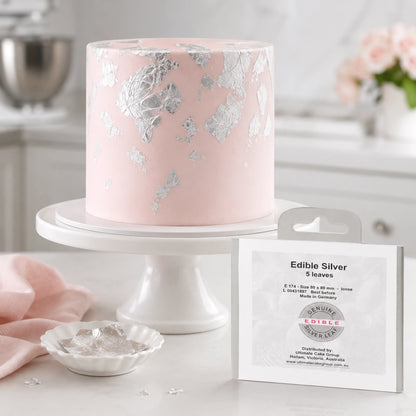 Silver Loose Premium Edible Leaf (5 Pack) - Iconic Cake Art