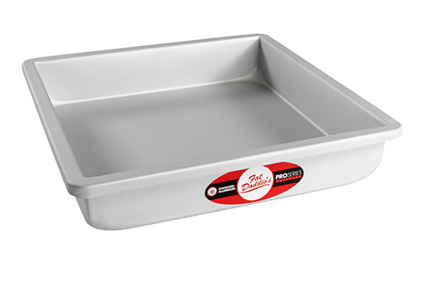 Square 2 Inch Deep Cake Pan Solid Bottom 10 Inch x 10 Inch - Fat Daddios