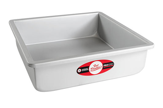 Square 3 Inch Deep Cake Pan Solid Bottom 10 Inch x 10 Inch - Fat Daddios