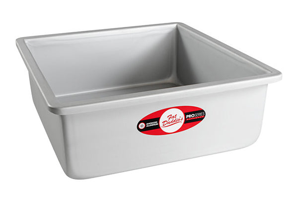 Square 4 Inch Deep Cake Pan Solid Bottom 10 Inch x 10 Inch - Fat Daddios
