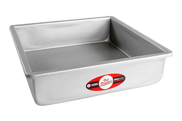 Square 3 Inch Deep Cake Pan Solid Bottom 12 Inch x 12 Inch - Fat Daddios