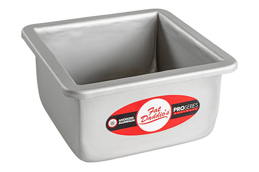 5 Inch x 5 Inch Square x 3 Inch Deep Cake Pan Solid Bottom - Fat Daddios