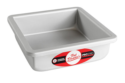 Square 2 Inch Deep Cake Pan Solid Bottom 6 Inch x 6 Inch - Fat Daddios