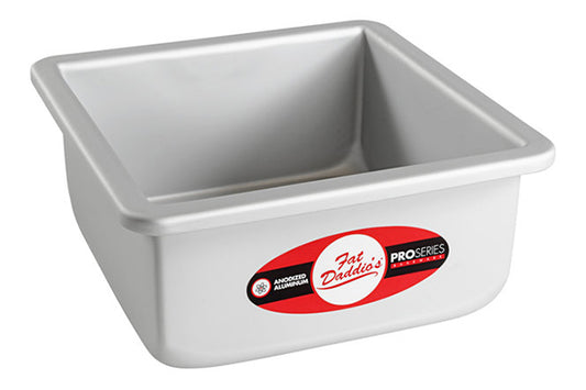 6 Inch x 6 Inch Square x 3 Inch Deep Cake Pan Solid Bottom - Fat Daddios