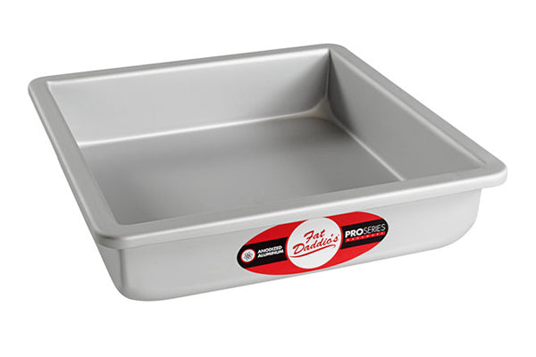 Square 2 Inch Deep Cake Pan Solid Bottom 8 Inch x 8 Inch - Fat Daddios