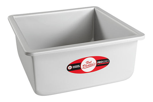 Square 4 Inch Deep Cake Pan Solid Bottom 8 Inch x 8 Inch - Fat Daddios