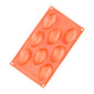 Textured Oval 8 Cavity Silicone Chocolate Mould - Iconic Cake Art