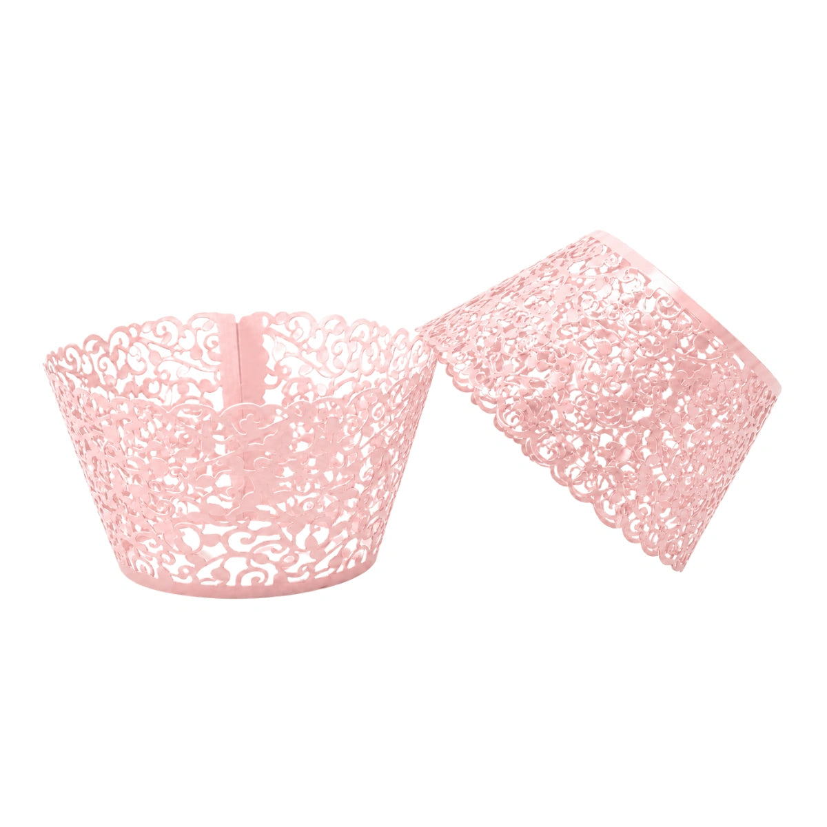 Pink Lace Cake Wraps - Cake Decorating Tools (12 Pack) - Gateau Art