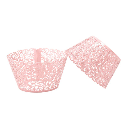 Pink Lace Cake Wraps - Cake Decorating Tools (12 Pack) - Gateau Art