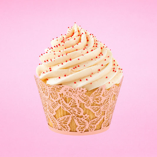 Pink Butterfly Cake Wraps Cake Decorating Tools - Pack of 12 - Gateau Art