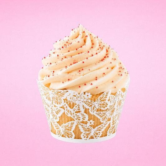 White Butterfly Cake Wraps Cake Decorating Tools - Pack of 12 - Gateau Art