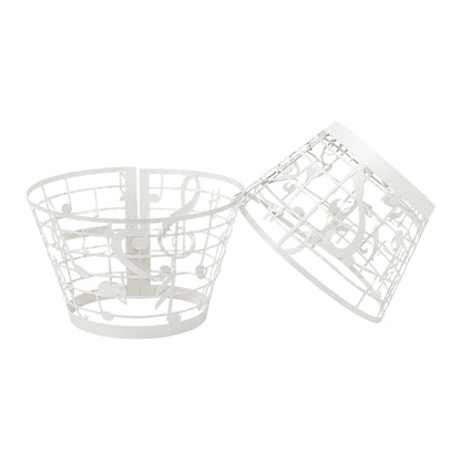 White Musical Note Cake Wraps Cake Decorating Tools - Pack of 12 - Gateau Art