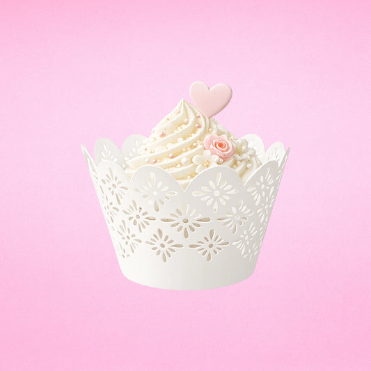 Ivory Lattice Cake Wraps - Cake Decorating Tools (12 Pack) - Iconic Cake Art