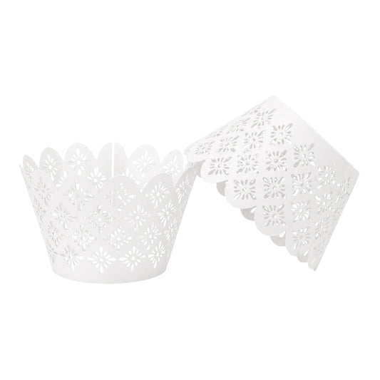 White Lattice Cake Wraps - Cake Decorating Tools (12 Pack) - Iconic Cake Art