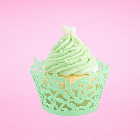 Green Leaves Cake Wraps - Cake Decorating Tools (12 Pack) - Iconic Cake Art