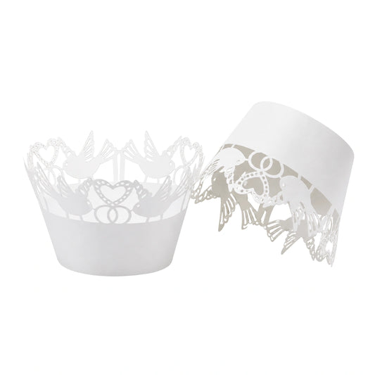 White Dove Cake Wraps (12 Pack) - Iconic Cake Art