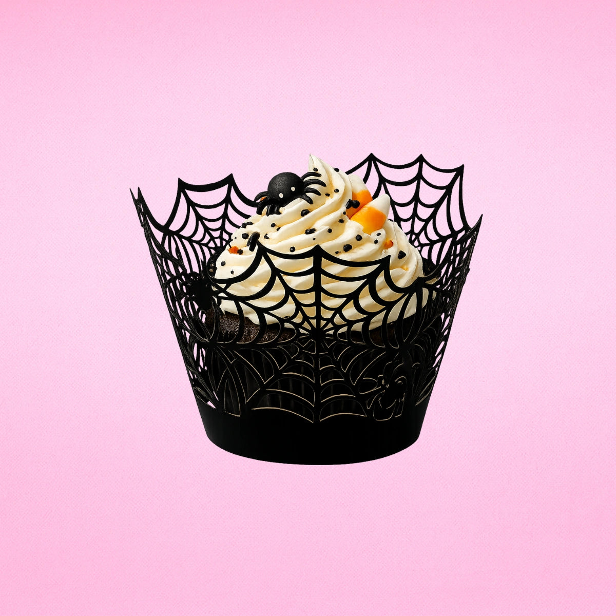 Spider Web Cupcake Wraps - Cake Decorating Tools - Pack of 12 - Iconic Cake Art