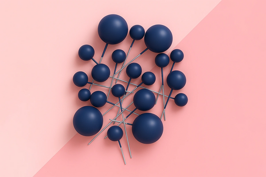 Royal Blue Matte Ball Toppers (20 Pack) - Iconic Cake Art