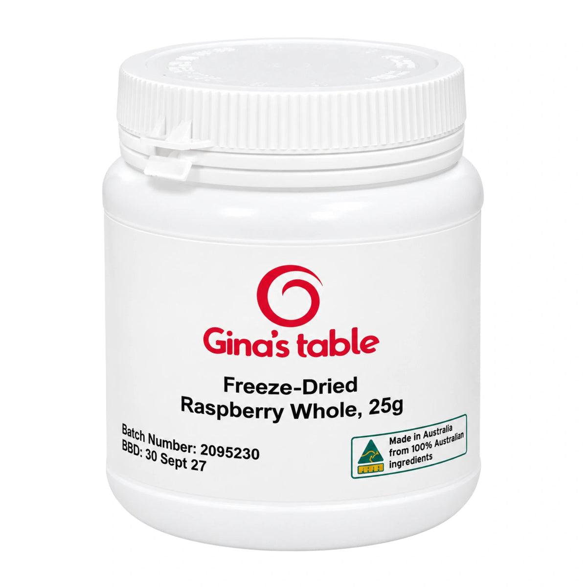 Raspberry Whole 25g - Ginas Table