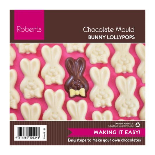 Easter Bunny Lollypop Stick 121 6cm - Roberts Edible Craft