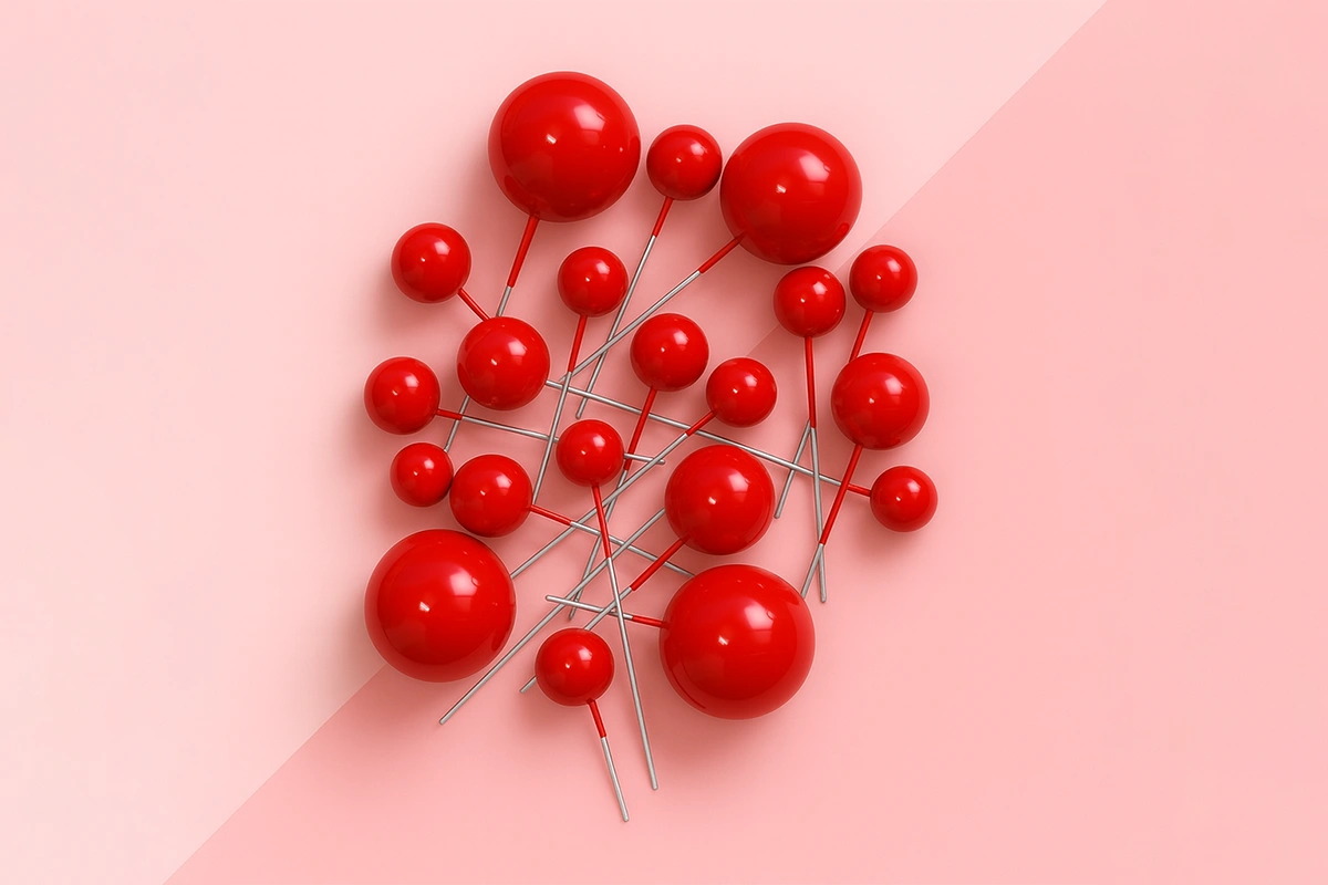 Red Ball Topper (20 Pack) - Iconic Cake Art