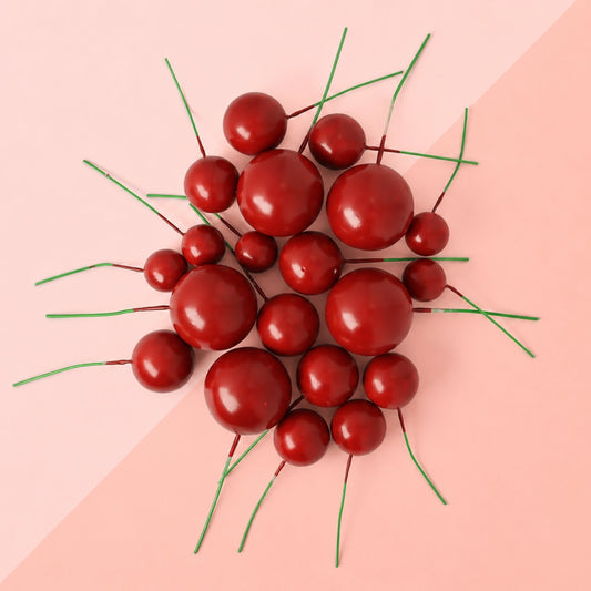 Red Ball Topper (20 Pack) - Iconic Cake Art