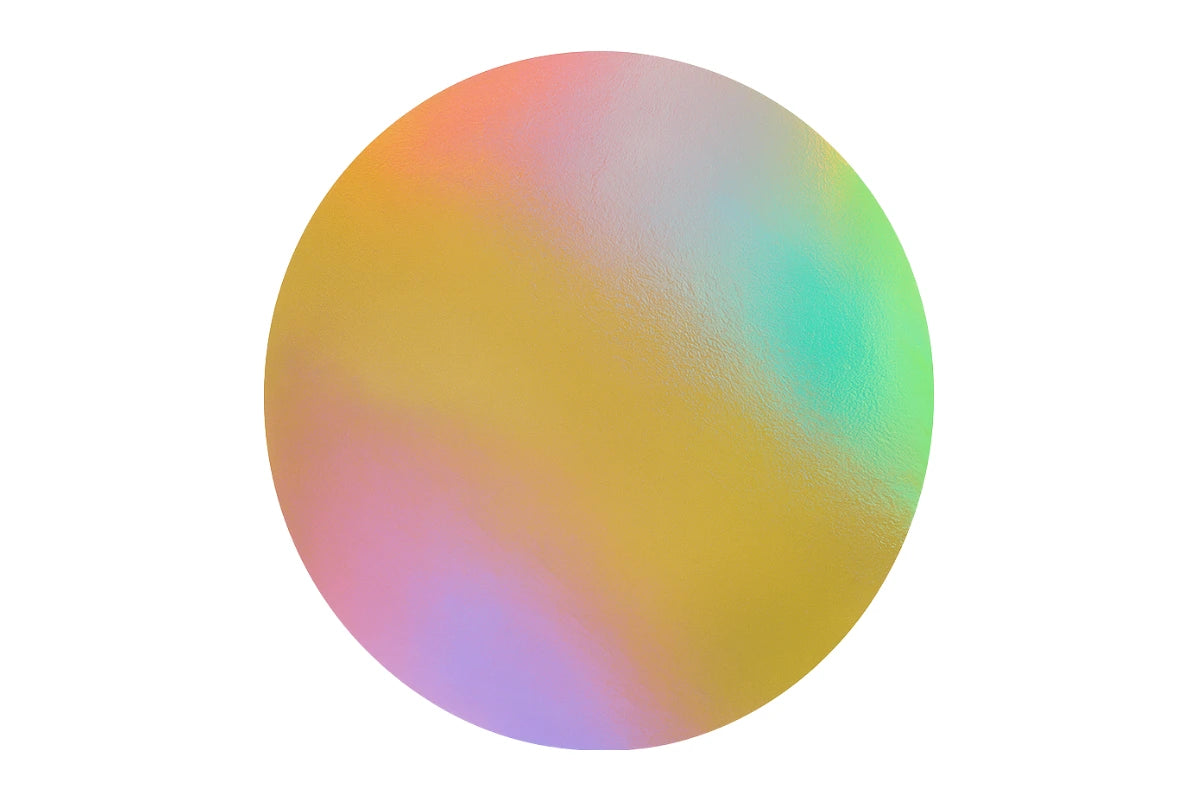 Rainbow 12 Inch Gold Glow Round Gloss Masonite Board 5mm - Iconic Cake Art