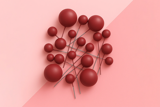 Red Matte Ball Toppers (20 Pack) - Iconic Cake Art