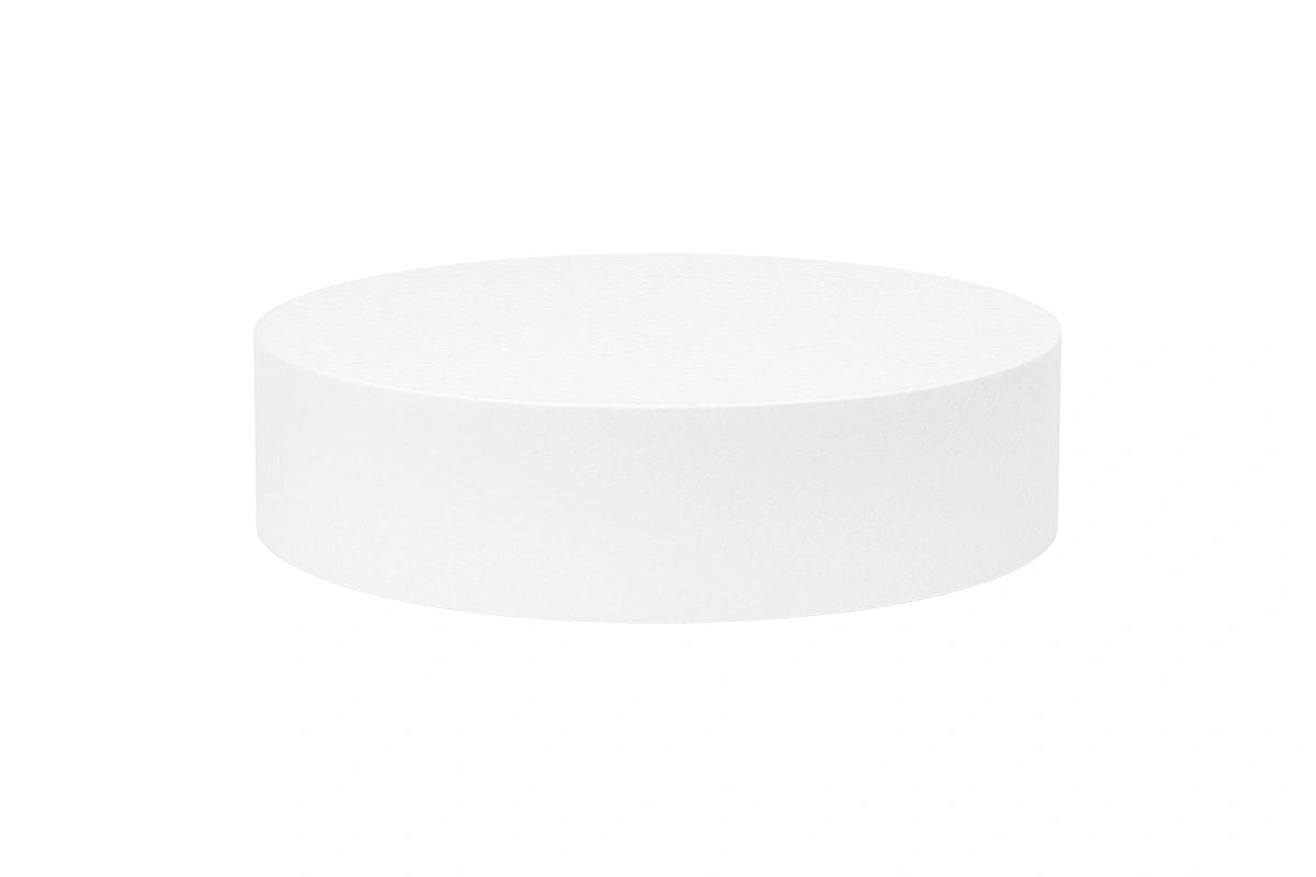 Round 12 x 4 High Polystyrene Cake Dummy - Iconic Cake Art