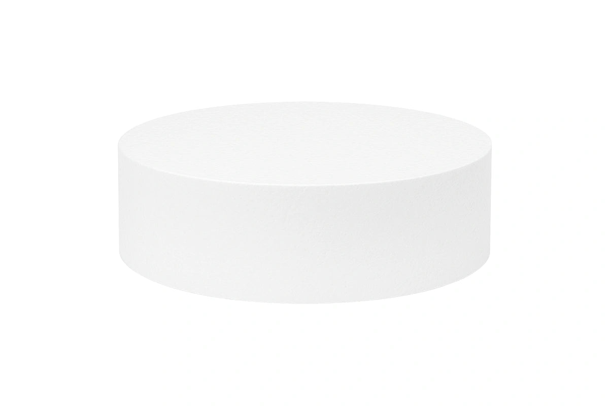 Round 12 x 5 High Polystyrene Cake Dummy - Iconic Cake Art