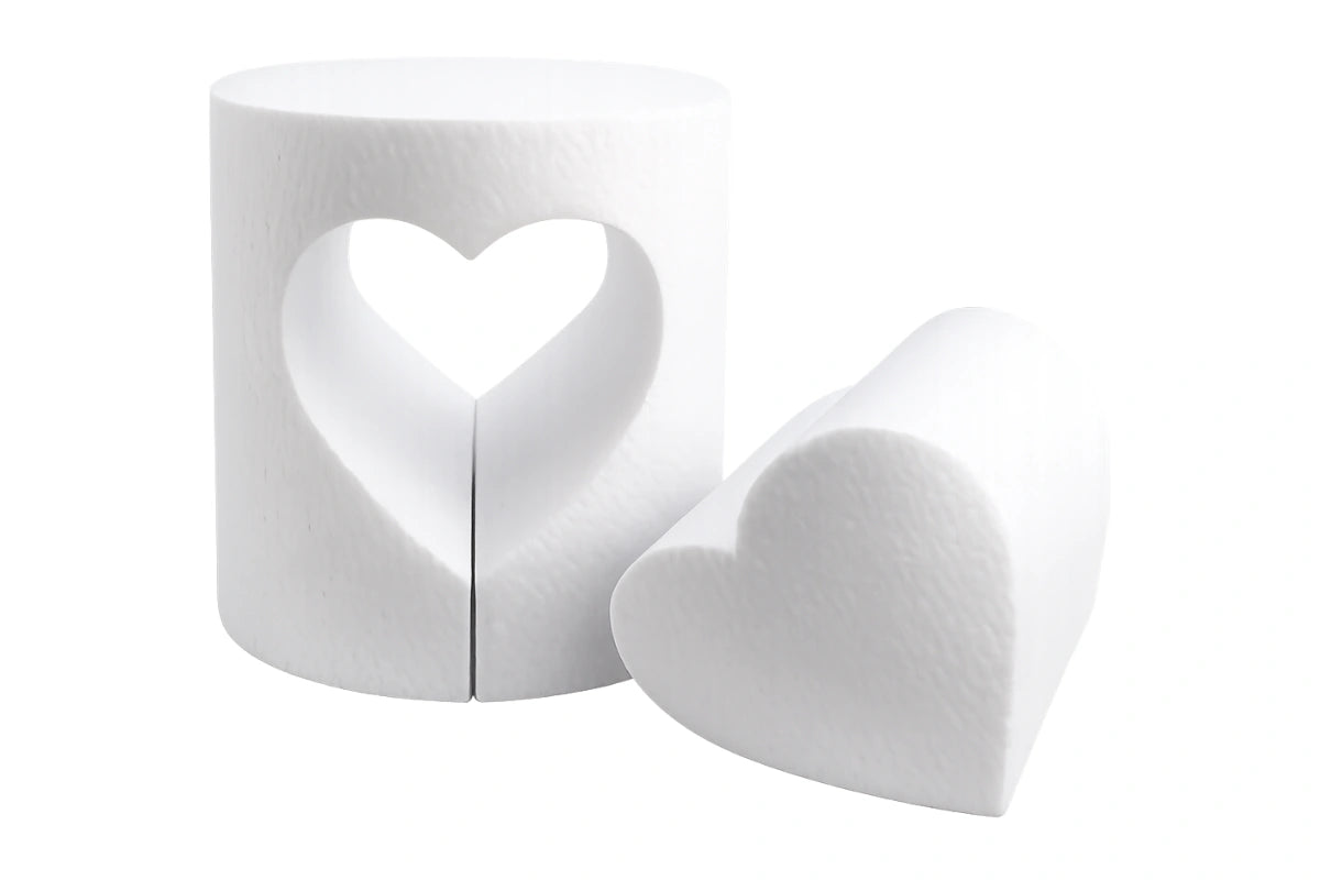 Foam Round Heart Cut Out 6 x 6 Inch - Iconic Cake Art