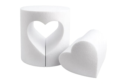 Foam Round Heart Cut Out 6 x 6 Inch - Iconic Cake Art