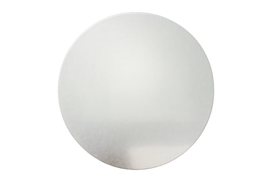 SILVER ROUND MASONITE CAKE BOARD - 10 Inch