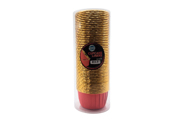 Red Cupcake Liners (50 Pack) - Iconic Cake Art