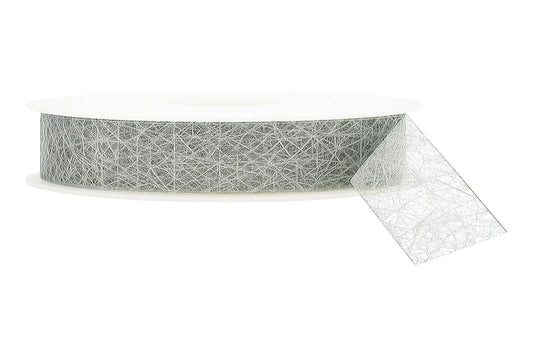 Silver Spider Ribbon - Cake Decorating Items 4mm
