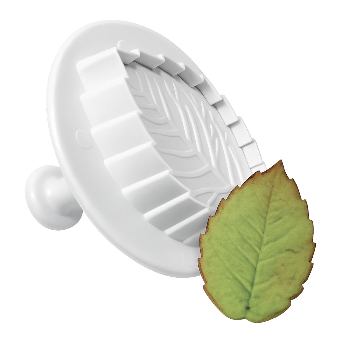 ( 1.8 Inch) XL Veined Rose Leaf Foliage Plunger Cutters 45mm - PME