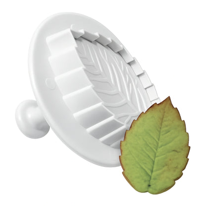 ( 1.8 Inch) XL Veined Rose Leaf Foliage Plunger Cutters 45mm - PME