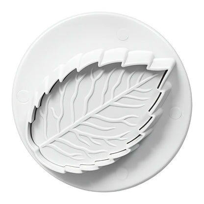( 1.8 Inch) XL Veined Rose Leaf Foliage Plunger Cutters 45mm - PME