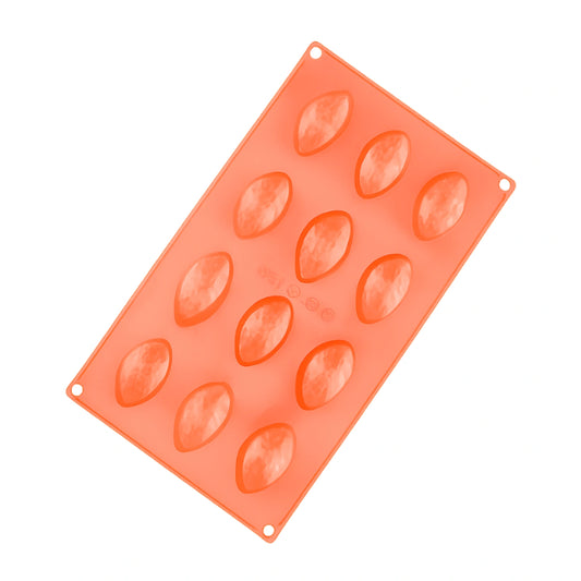 Textured Oval 12 Cavity Silicone Chocolate Mould - Iconic Cake Art