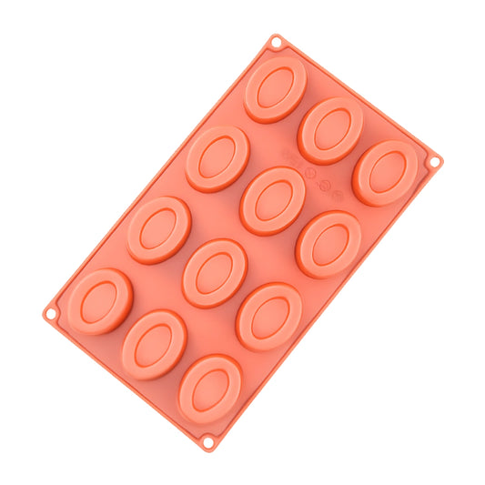 Oval Savarin 12 Cavity Silicone Chocolate Mould - Iconic Cake Art