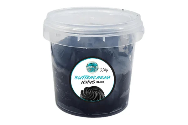 Black Buttercream 3.5kg - Iconic Cake Art