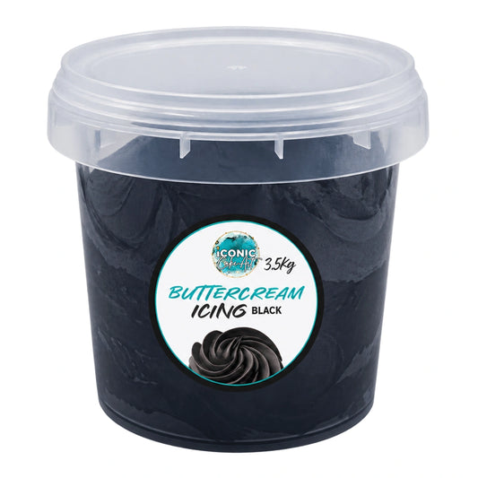 Black Ready To Use Buttercream 3.5kg - Iconic Cake Art
